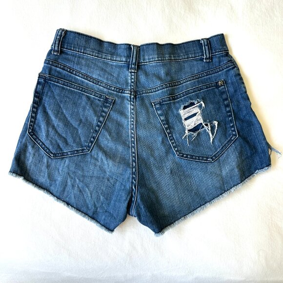 Victoria's Secret High Rise Cut-Off Jean Shorts - Picture 2 of 7